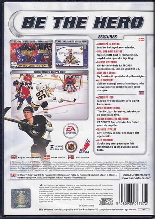 NHL 2002 - PS2 (B Grade) (Genbrug)